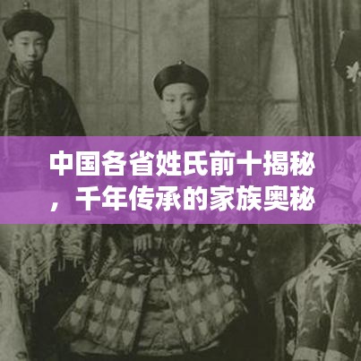 中国各省姓氏前十揭秘，千年传承的家族奥秘探索