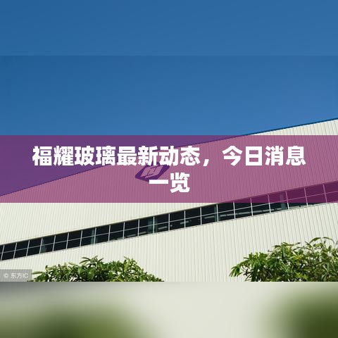 福耀玻璃最新动态，今日消息一览