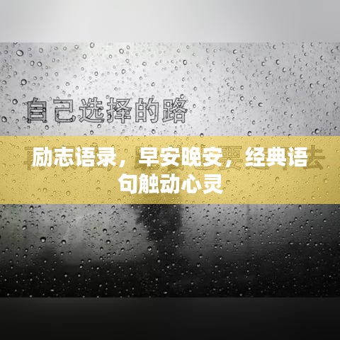 励志语录，早安晚安，经典语句触动心灵