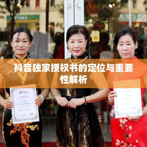 抖音独家授权书的定位与重要性解析