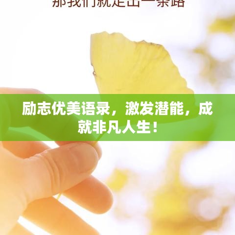 励志优美语录，激发潜能，成就非凡人生！