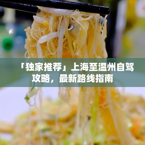 「独家推荐」上海至温州自驾攻略，最新路线指南